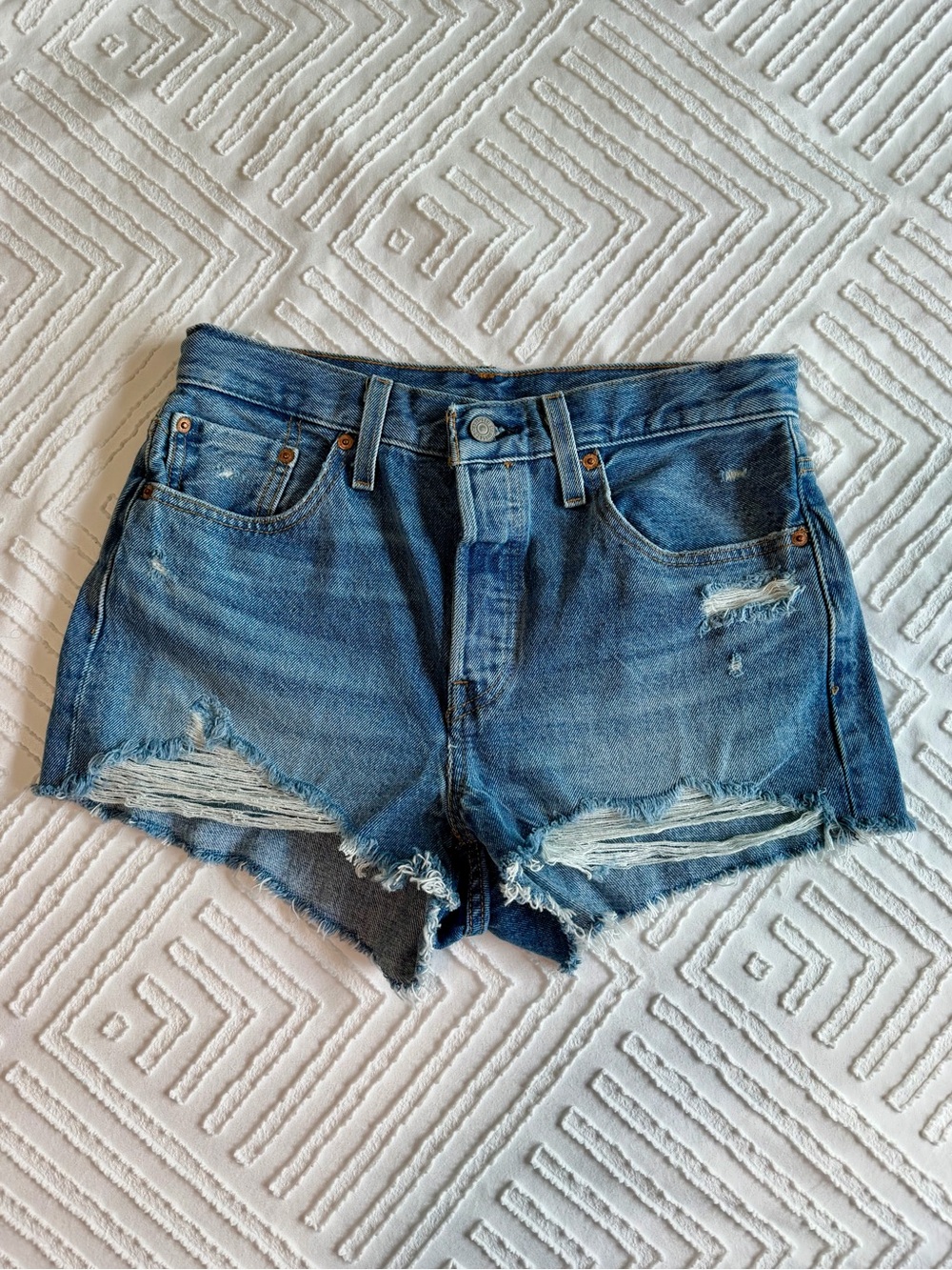Levi's 501 Distressed Jean Shorts